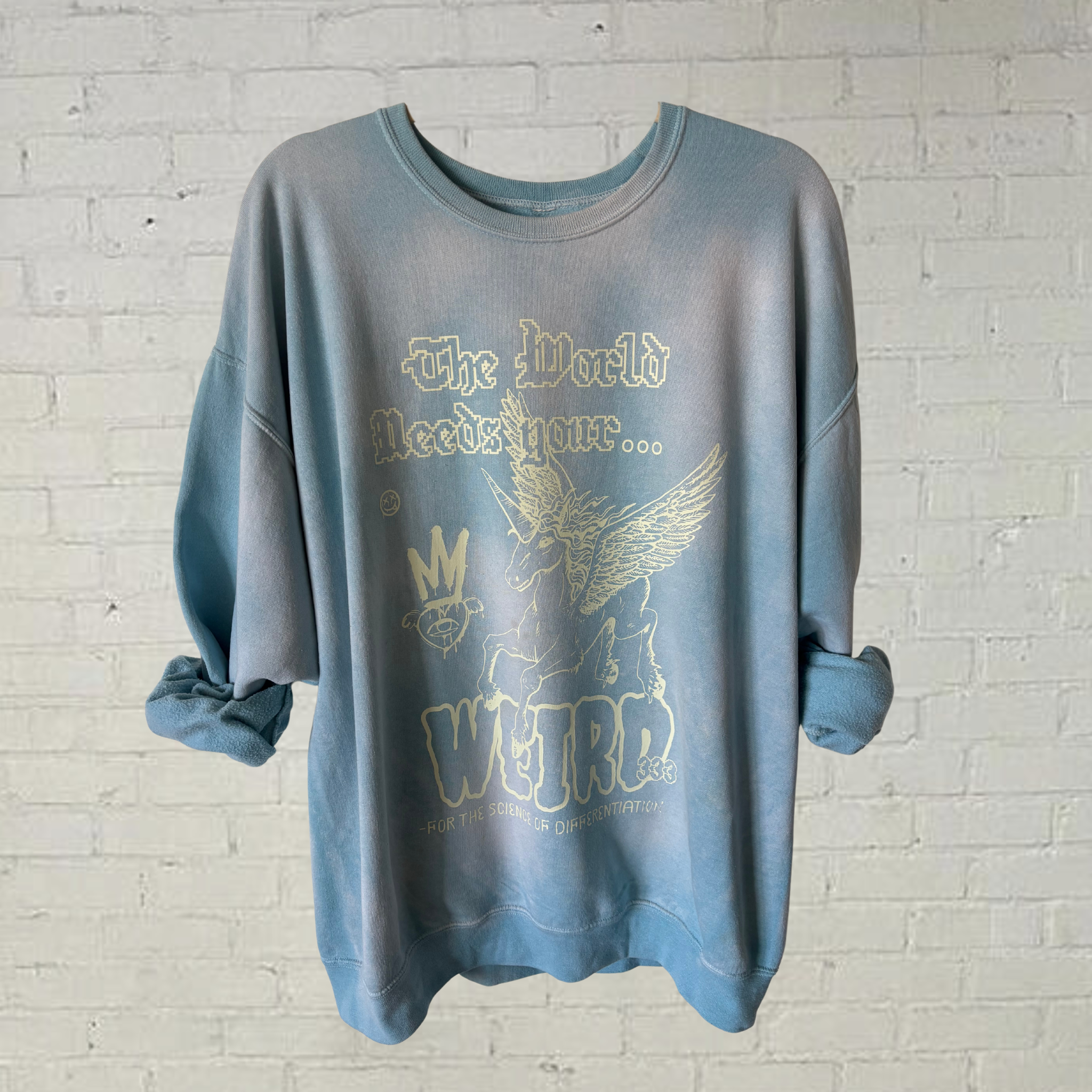'Weird' Faded Crewneck